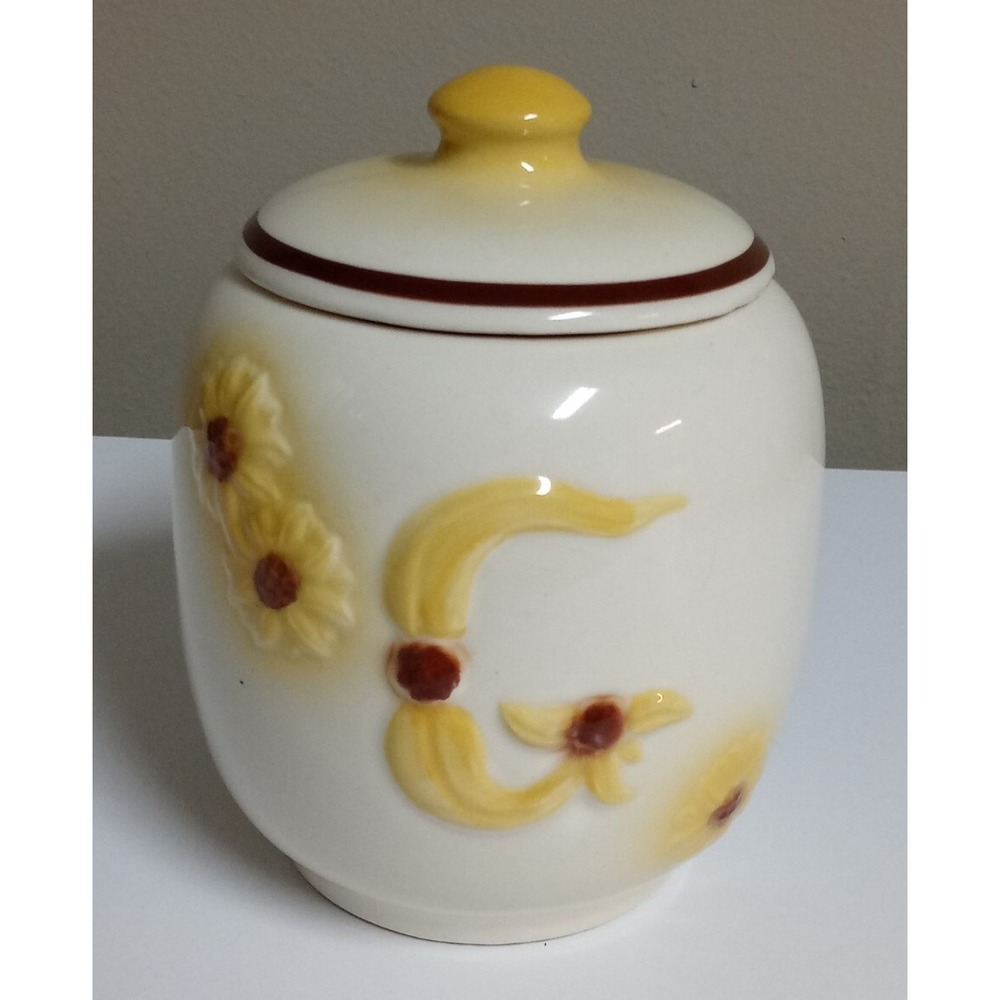 Vintage Hull Pottery Grease Jar 1950's Floral Pattern